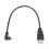 Cable micro- a cable de 30 cm con conector macho a macho en ángulo recto, compatible con Ethernet 4K 60Hz 3D Audio Return. 1