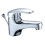 Chrome Basin Faucet with Drain Pull and Solid Brass Construction 1