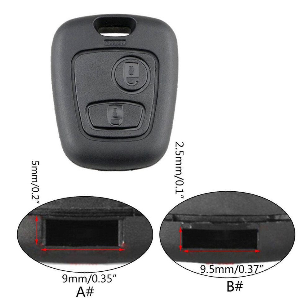 Car Key Fob Case Shell Compatible With Citroen C1 C2 C3 C4 206 207 307 6944168473839