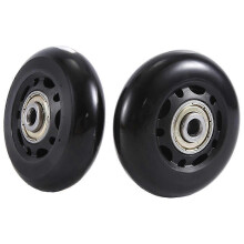 2er-Pack 60-mm-Ersatzrollen für Koffer, PU-Lenkrollen, Kugellager aus Kohlenstoffstahl