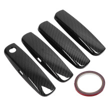 Door Handle Trim Compatible with Dodge Charger 2011-2020 Carbon Fiber Style ABS