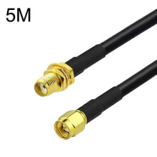 SMA Male to SMA Female RG58 Coaxial Cable Adapter, Compatible with GSM GPS Antenna, 5m
