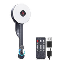 4K-webcam met invullicht voor pc/laptop, oogcontact, dubbele microfoon en afstandsbediening.