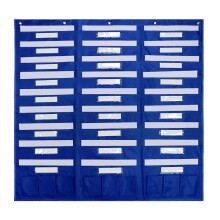 Wandmontierter Aktenhalter mit 27 Fächern und 5 Haken, Dokumentenorganizer aus Polyester fürs Büro