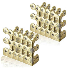 Brass Baseboard Corner Protectors 10pcs, Copper Skirting Board Cover for Furniture Protection