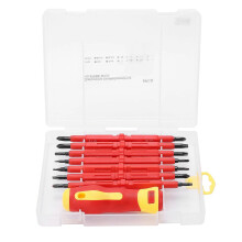 Isolierter Schraubendrehersatz mit 7 magnetischen Doppelbits für Elektrikerreparaturen