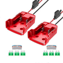 M18 Akkuadapter 2er-Pack, kompatibel mit Milwaukee 18V Serie für Elektrofahrzeuge, 30A Sicherung, 12 AWG Kabel