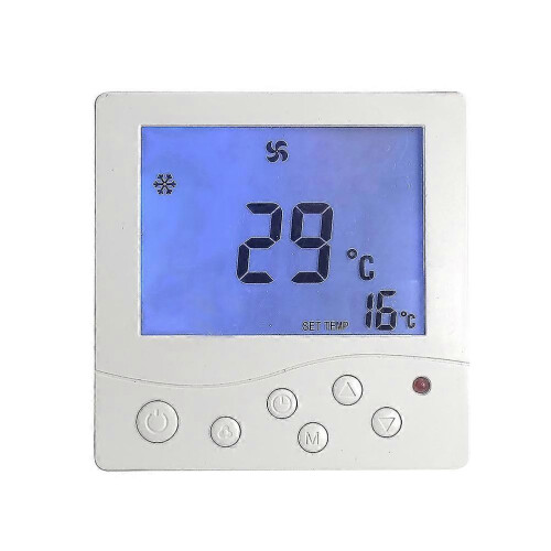 Programmable Thermostat for Air Conditioning, Smart Digital Temperature Controller, White, WiFi Mobile App Control