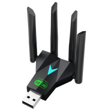 USB-WLAN-Adapter 1300 Mbit/s 5G Dualband mit drehbarer Antenne