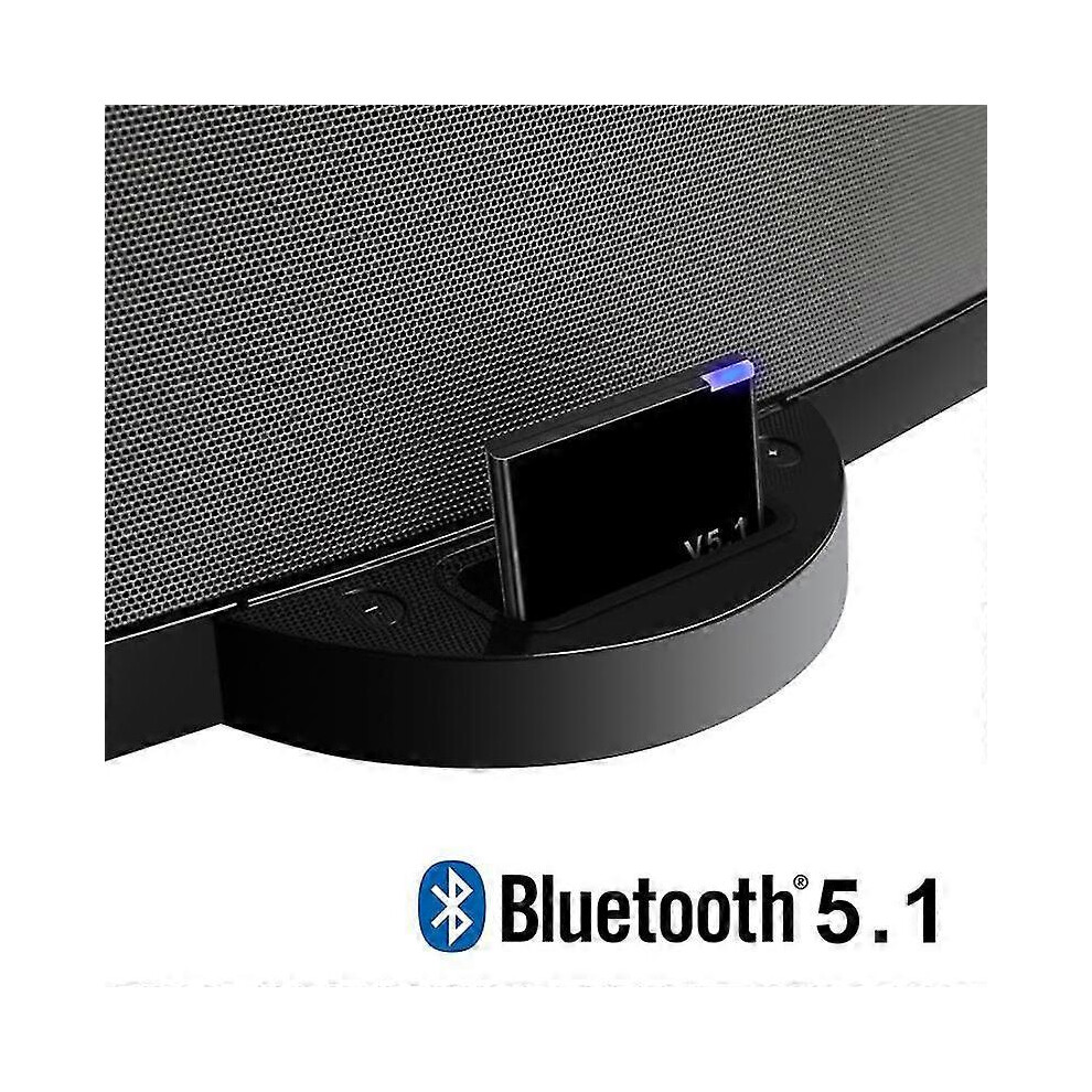 Bluetooth 5.1 Audio Receiver Compatible with iPhone iPod 30-Pin for Analog Speakers-image-OPC-PWV2J6H-NEW
