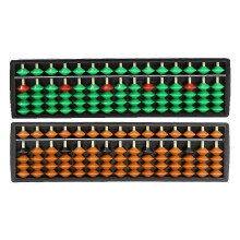 Perinteinen Abacus 2-pakkaus, muovinen matematiikkatyökalu lapsille, vihreä ja ruskea