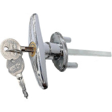 Garage Door T-Handle Lock Kit Compatible with Universal Shed Door, Zinc Diecast Chrome Finish