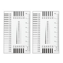 Crack Gauge Ruler for Flaw Detection with Clear Measuring Guide, 2-Pack
