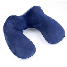 Cuscino gonfiabile per il collo da viaggio, 140g, tessuto velluto, design a gobba, portatile compatto