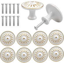 Cabinet Knob, Vintage Antique Brass Finish, Solid Die-Cast Zinc, Rust Resistance, for Cabinets Chests of Drawers