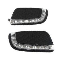 LED Daytime Running Lights LED Fog Lamps compatible with Mercedes-Benz Smart Fortwo 2008-2011, DC 12V 6000K White 1:1 Replacement
