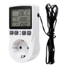 Termostato digitale, presa LCD da 230 V, -40~120 C, controllo riscaldamento/raffreddamento per serre e allevamenti ittici.