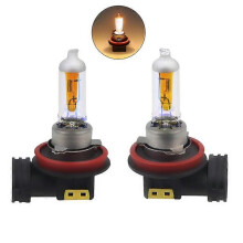 2 stuks H8 55W halogeen mistlampen voor auto's, 12V 2300K goudgele superheldere koplampen