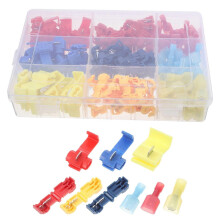 Kit de 160 conectores de empalme rápido tipo T, aislados e impermeables, para cableado automotriz, remolques, doméstico y náutico