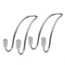Gancho de Encosto de Cabeça de Carro, Aço Inoxidável 304, Capacidade de Carga 20kg, Decoração com Strass