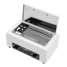 Trockenhitze-Sterilisator 300 W, großes Fassungsvermögen für Nagelwerkzeuge, Edelstahlschale, 50–220 C, 0–60 Minuten einstellbar
