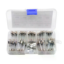 6x30mm Fast-blow Glass Fuse Assorted Kit 72pcs 250V Compatible with Various Amps 05A to 30A Includes Fuse Clips