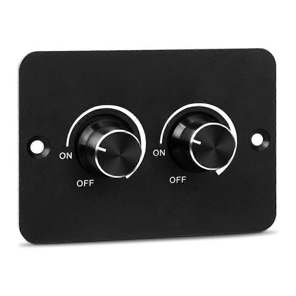 Dc 12V Pwm Rv Led Dimmer Switch 2 Gang, 5A 60W Stepless Flicker-Free Dimming For Rv Marine 6944168366599