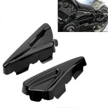 Cubiertas laterales del depósito de combustible para motocicleta, plástico negro brillante, compatibles con Harley Davidson V-ROD VRSCDX VRSCF