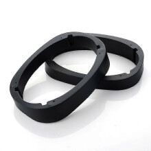 Universeller 6 x 9 Zoll großer, abgeschrägter Autolautsprecher-Abstandshalter, schwarze Kunststoff-Einbaumatte für Auto-Audio, 2er-Pack