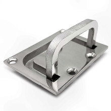 Manija de escotilla de barco de acero inoxidable compatible con herrajes marinos, color plata.