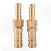 Mosiężna złączka redukcyjna z króćcem do węża, 8 mm na 10 mm, opakowanie 2 szt.