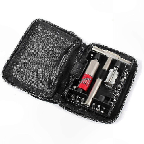 Torque Driver Kit Adjustable 15-65 Inch-Lbs with T-Handle Wrench Bits and Socket Adapter