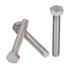 Hex Bolt M10x65 DIN 933 A2-70 Stainless Steel Fully Threaded 20Pcs