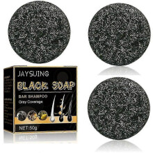 (3pcs) 1-3pcs 50g Soap Hair Darkening Shampoo Bar Repair Gray White Hair Color Dye Hair Shampoo Natural Grey Gloss Black Soap