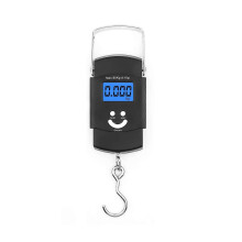 Handheld Digital Luggage Scale, 50kg Maximum Capacity, 50g Accuracy, Backlit LCD Display, Blue Backlight
