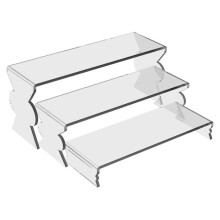 3-stöckiges Acryl-Displayregal für Figuren, Sammlerstücke und Anime-Modelle