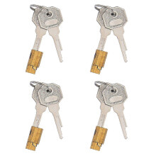 4 Pack Mortise Lock Set, Stainless Steel Keyed Alike Interior Door Lock for Bedroom Office Cabinet