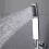 Stainless Steel Rectangular Shower Head Handheld with 44 Water Saving Silicone Jets 1