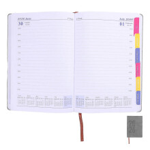 2026 Daily Planner Notebook, 12-Month Calendar Journal with Monthly Tabs, Ink-Resistant Paper, Soft Cover PU