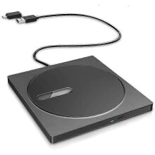 Externes Blu-ray-Laufwerk USB 3.0 & USB-C Tragbarer Blu-ray-DVD-Brenner Kompatibel mit Windows und macOS