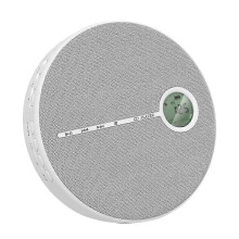 Odtwarzacz CD Bluetooth z dwoma głośnikami i nadajnikiem Bluetooth, przenośny do użytku w samochodzie i domu.
