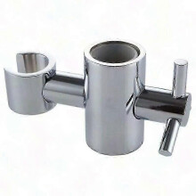 Support de douche réglable en laiton massif chromé de 20 mm, compatible avec les barres coulissantes de 19 mm.