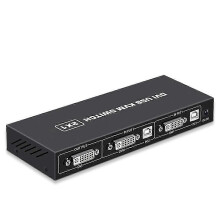 KVM-switch USB 2.0 DVI 4K 1080p 10m kabel Desktopcontroller Metalen behuizing
