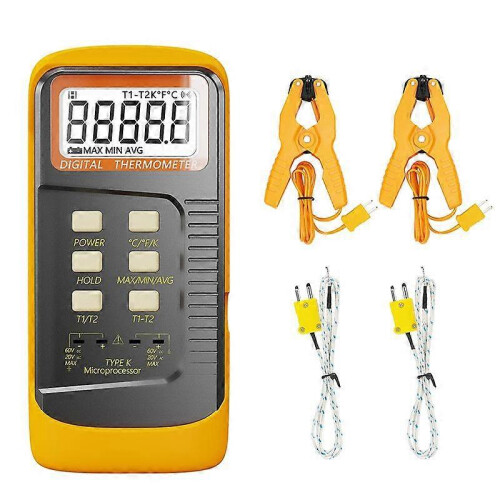 Zweikanal-Industriethermometer mit zwei Eingängen, Temperaturdifferenzmessung und Sperrfunktion