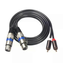 1.5m Dual RCA Male to XLR Female Stereo Audio Patch Cable with Full Copper Conductor