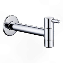Robinet mural simple pour eau froide, en laiton avec cartouche céramique et revêtement PVD