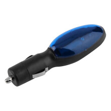 Brandstofbespaarder voor 12V-aansluiting, gemaakt van ABS-kunststof, blauw en zwart.