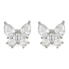 Accessori per auricolari compatibili con Freeclip, clip auricolari decorative in metallo a forma di farfalla.