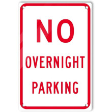 Aluminium-Warnschild „Parken über Nacht verboten“, 12 x 8 Zoll, für den Außen- und Innenbereich