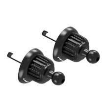 Supporto montaggio auto per supporto telefono, compatibile con testa sfera 17 mm, gancio metallico per bocchette ventilazione